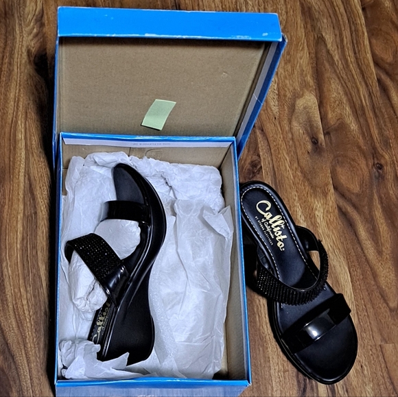Callisto of Califonia, Jazzie, 11 M, Black Patent Sandal, New in Box - Picture 3 of 4